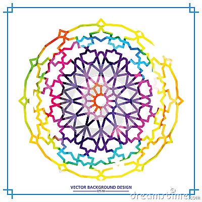 Islamic pattern, arabesque for design, Eastern style. Turquoise floral illustration. Vector Illustration